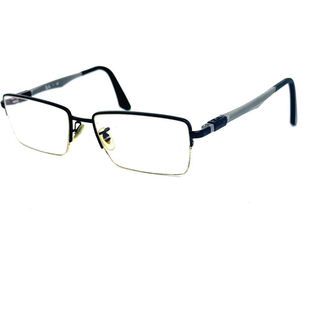 Ray Ban Half-Rim Eyeglasses Frames RB 6285 2503 Silver / Black 53-18-140 H14366
